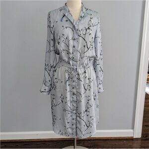 ⭐Lauren Ralph Lauren Light Blue Floral Dress Silk